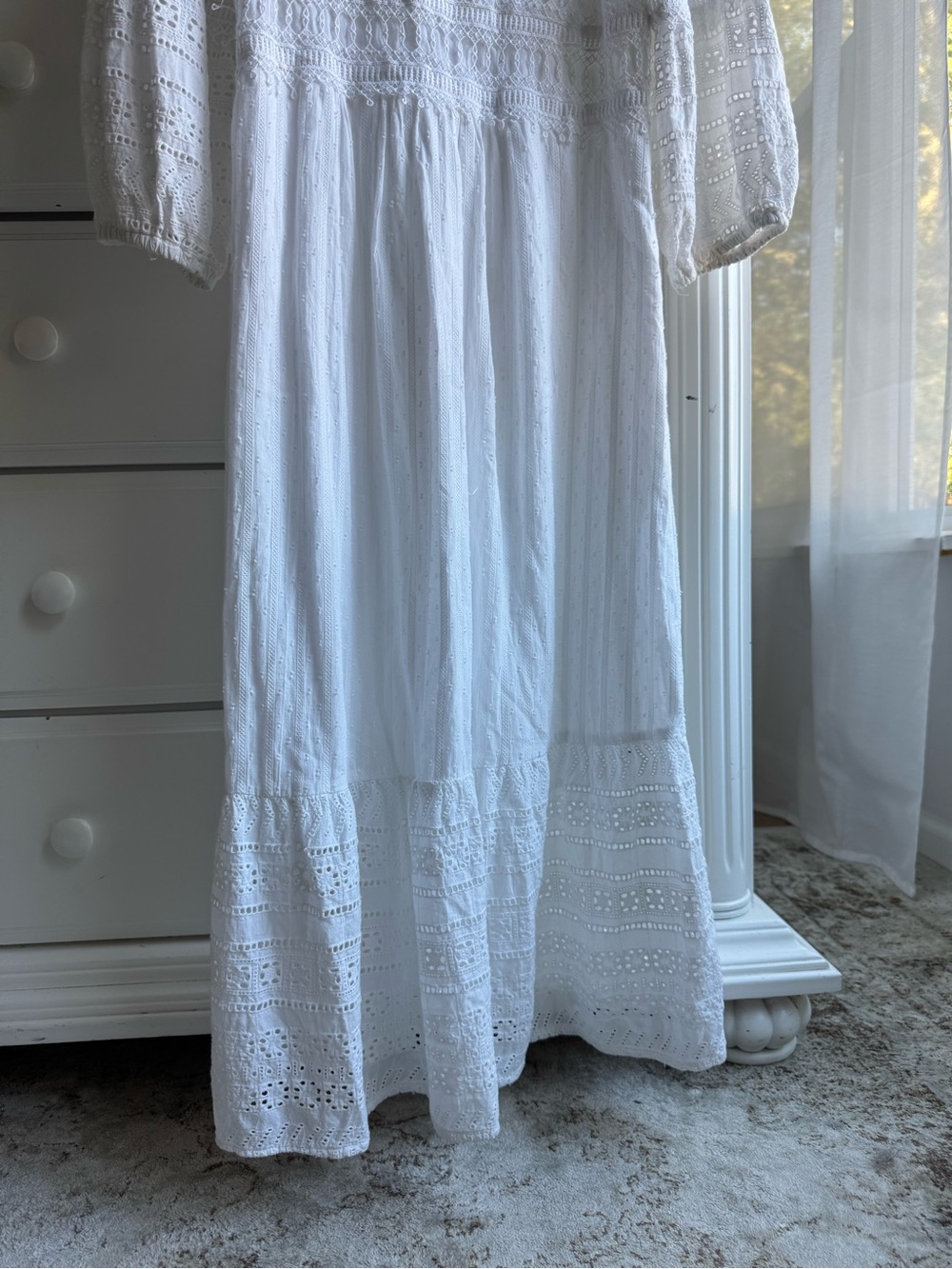 Anthropologie White Lace Maxi Dress Women’s US 4 / EU 36 - Picture 12 of 12